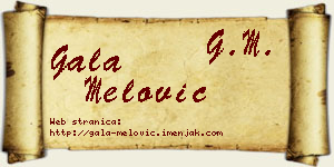 Gala Melović vizit kartica